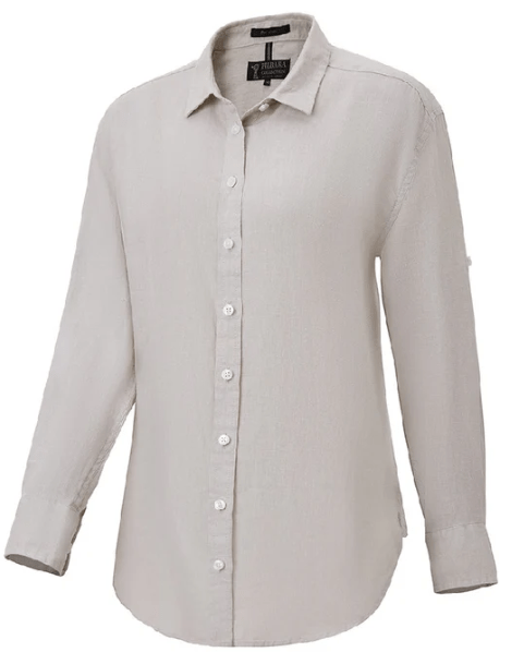 Load image into Gallery viewer, Pilbara Collection Womens Linen Swiss Tab Long Sleeve Shirt
