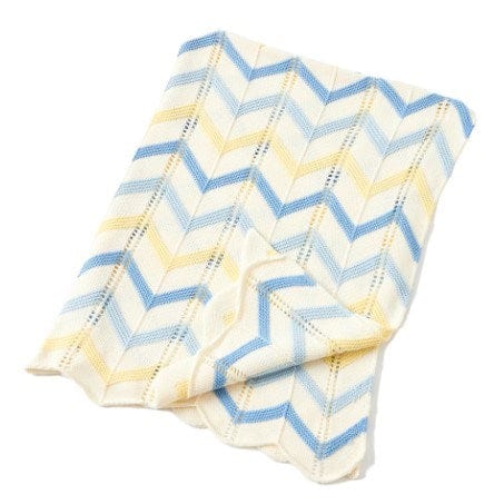 Load image into Gallery viewer, Jiggle &amp; Giggle Zig Zag Knit Blanket
