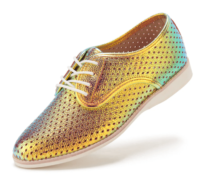 Load image into Gallery viewer, Rollie Womens Derby Punch Sunset Chrome Shoes
