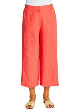 Pingpong Womens Gaby Linen Button Culotte