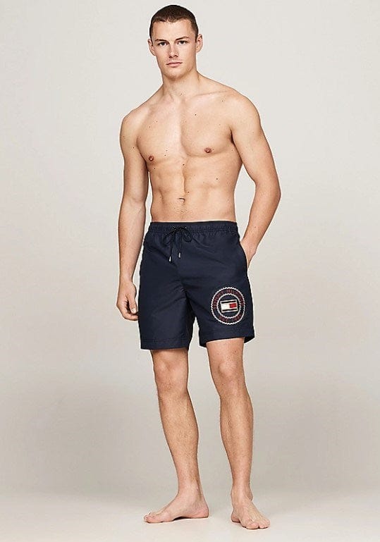 Load image into Gallery viewer, Tommy Hilfiger Mens Long Drawstring Long Length Swim Short
