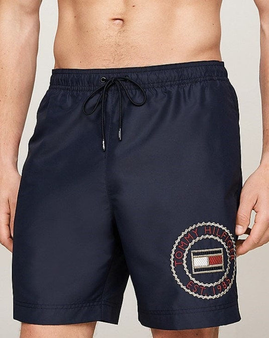 Tommy Hilfiger Mens Long Drawstring Long Length Swim Short