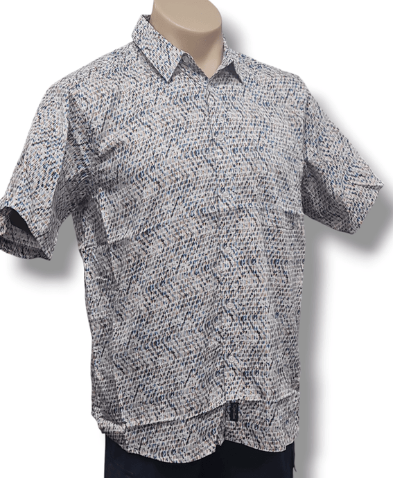 Cipollini Gold Mens Digital Printed Swiss Cotton Short Sleeve Shirt