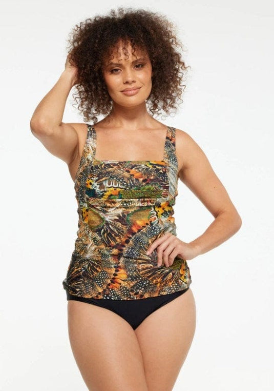 Togs Womens Zambia Tankini Pleated Top