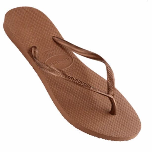 Load image into Gallery viewer, Havaianas Womens Slim Metalic Rust/Metalic Copper Female Thongs
