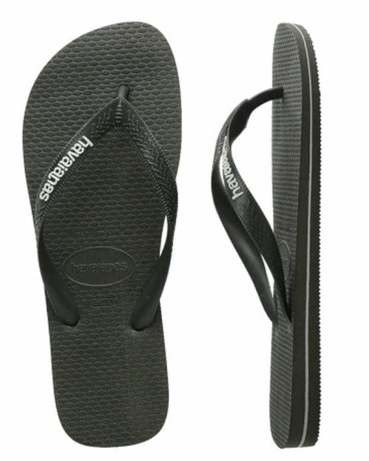 Havaianas Mens Rubber Logo Olive Green Male Thongs