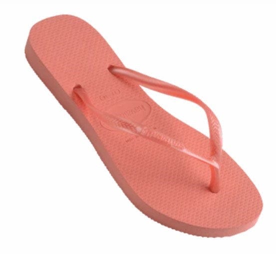 Havaianas Kids Slim Metalic Peach Rose Thongs