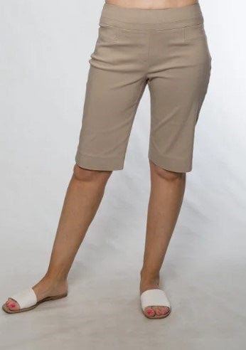 Load image into Gallery viewer, Equinox Womens Pull On Bengaline Knee Length Short
