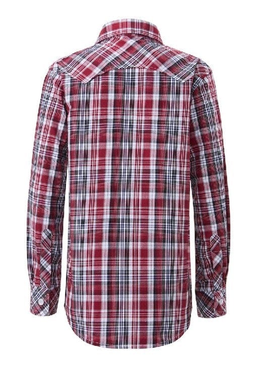 Pilbara Boys Snap Button Long Sleeve Shirt