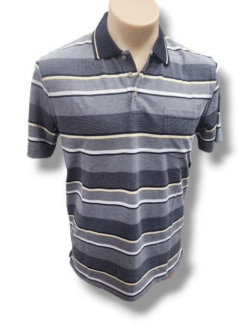 Load image into Gallery viewer, Blue Horizon Mens Blue Horizon Striped Polo
