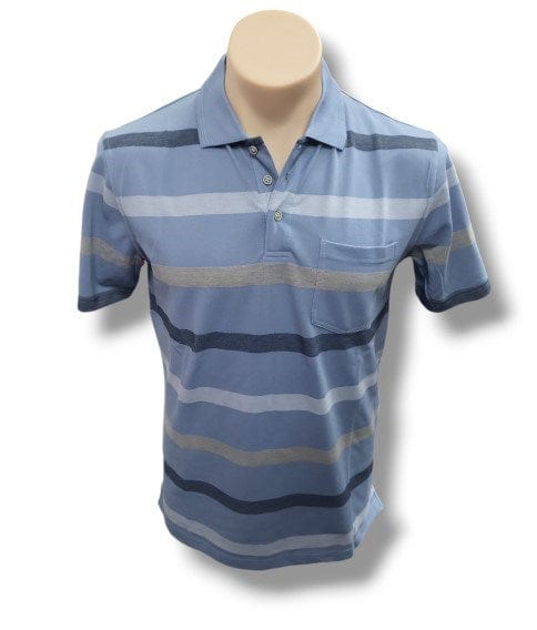 Load image into Gallery viewer, Blue Horizon Mens Striped Polo
