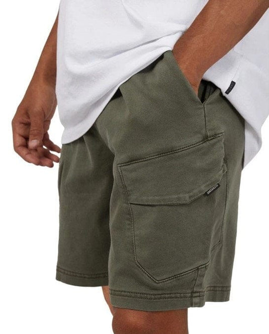 St Goliath Mens Gully Cargo Short - Khaki