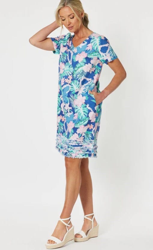 Load image into Gallery viewer, Gordon Smith Womens Santa Monica Frilled Hem Dress
