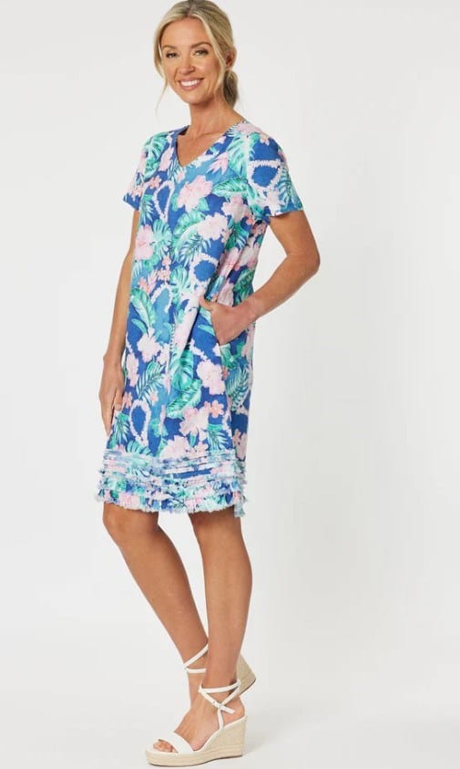 Load image into Gallery viewer, Gordon Smith Womens Santa Monica Frilled Hem Dress
