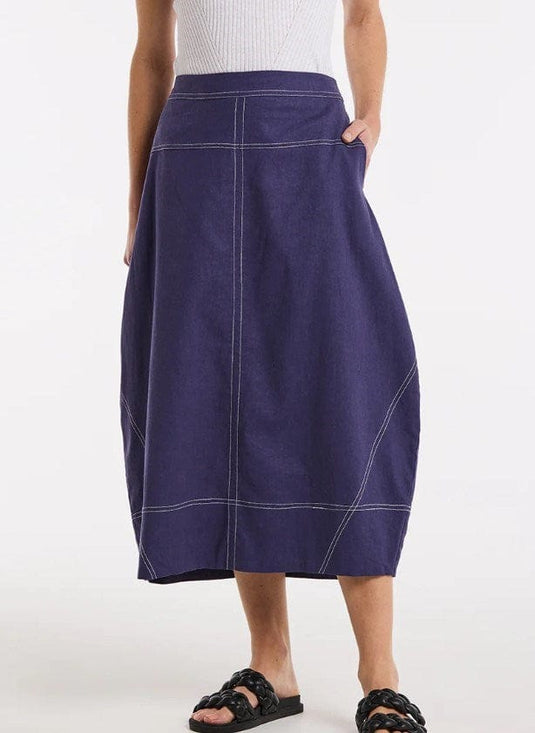 Marco Polo Womens Topstitched Skirt