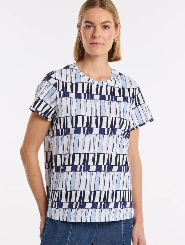 Load image into Gallery viewer, Marco Polo Womens Apstract Stamo Short Sleeve Shirt
