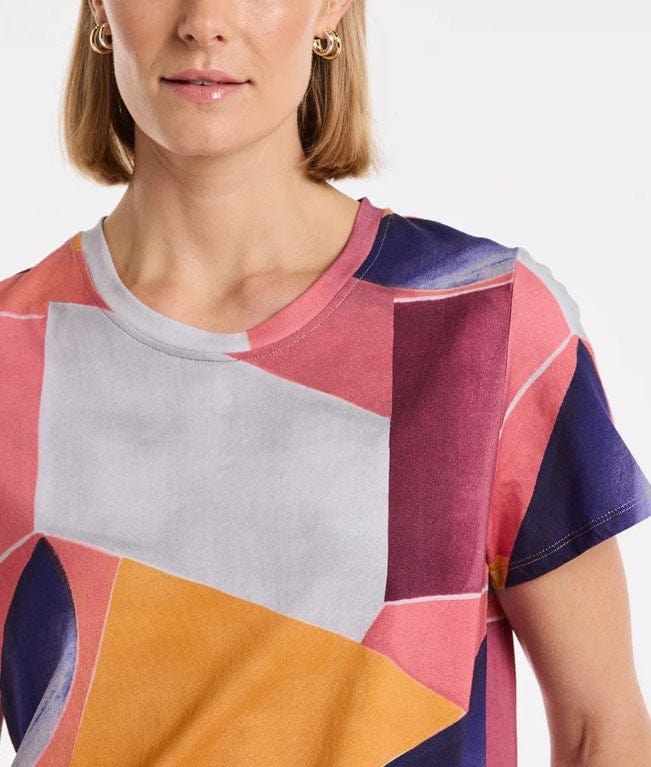 Load image into Gallery viewer, Yarra Trail Womens Short Sleeve Multi Mirage Tee
