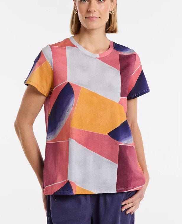 Load image into Gallery viewer, Yarra Trail Womens Short Sleeve Multi Mirage Tee
