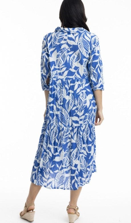 Load image into Gallery viewer, Hayman Blue Collared Midi Dress
