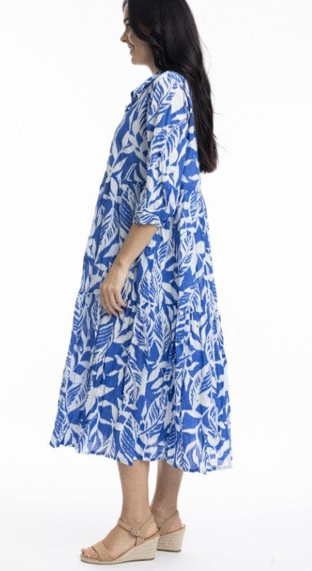 Load image into Gallery viewer, Hayman Blue Collared Midi Dress
