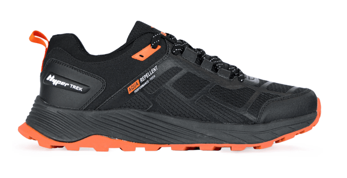 Sfida Mens Alpine Trail Black/Orange Runner Shoes