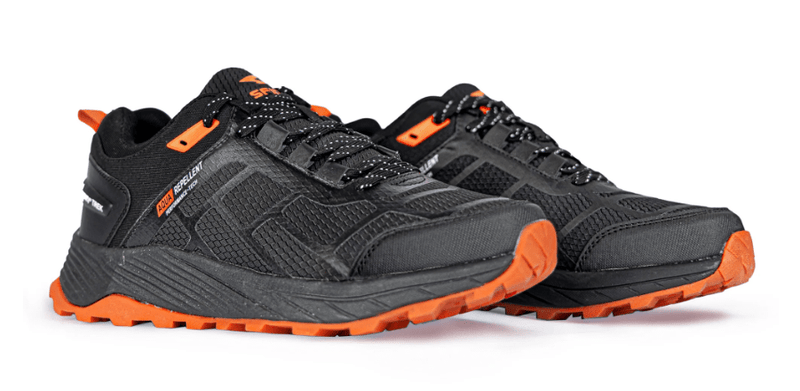 Load image into Gallery viewer, Sfida Mens Alpine Trail Black/Orange Runner Shoes
