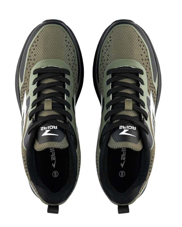 Load image into Gallery viewer, Sfida Mens Vario Khaki/Black Lace Up Runner Shoes
