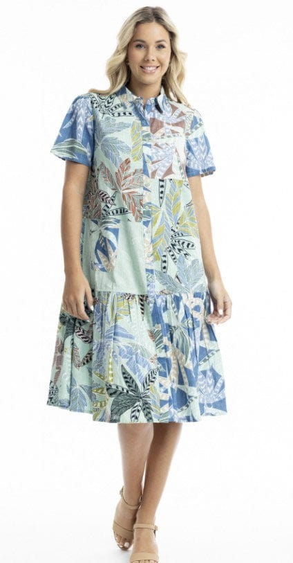 Load image into Gallery viewer, Orientique Womens Fitzroy Midi Patch Dress
