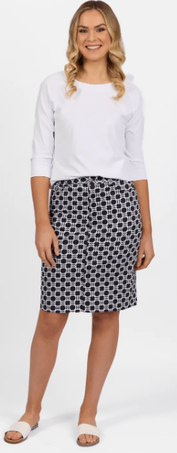 Load image into Gallery viewer, Vassalli Womens Printed Lightweight Skirt With Centre Back Vent in Arlo Skirt
