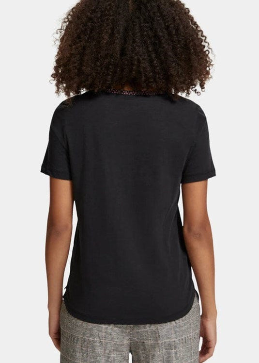 Scotch & Soda Womens Short Sleeved V-Neck T-Shirt