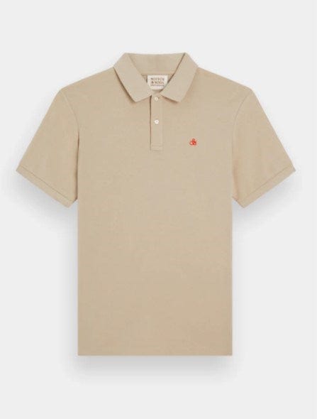 Scotch & Soda Mens Organic Cotton Pique Polo Shirt