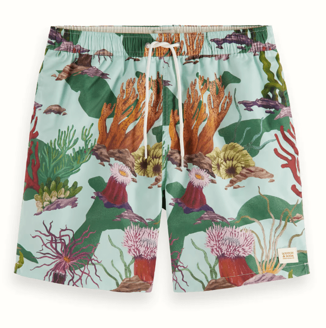 Load image into Gallery viewer, Scotch &amp; Soda Mens Mid Length Swim Short All Over Print
