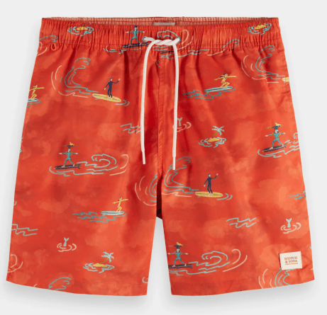 Load image into Gallery viewer, Scotch &amp; Soda Mens Mid Length Swim Short All Over Print
