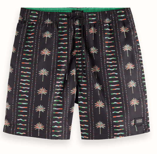 Scotch & Soda Mens Mid Length Swim Short All Over Print