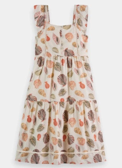 Scotch & Soda Girls Cross Strap Printed Maxi Dress