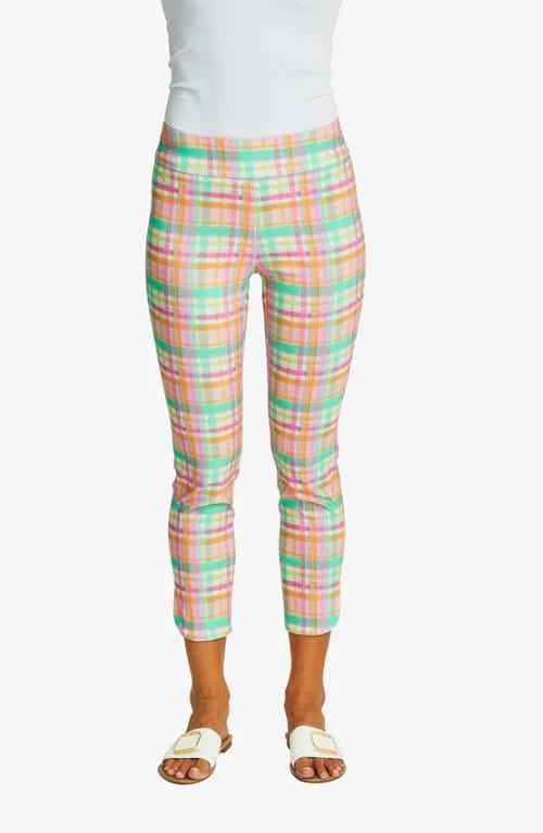 Load image into Gallery viewer, Pingpong Womens Lizzy Check Pull On Pant
