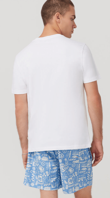 Ben Sherman Mens Striped Scooter Print Tee