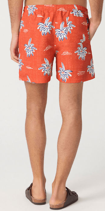 Load image into Gallery viewer, Ben Sherman Mens Red Palm Swim Short
