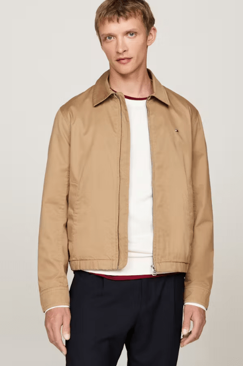 Tommy Hilfiger Mens Cotton Zip Thru IVY Jacket