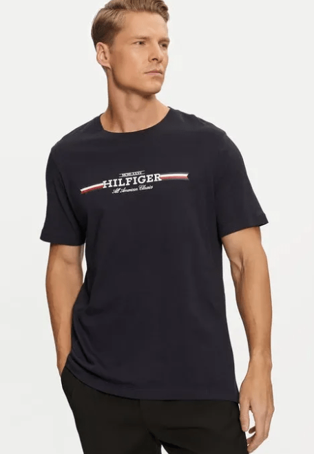 Load image into Gallery viewer, Tommy Hilfiger Mens Hilfiger Ches Stripe Tee Shirts
