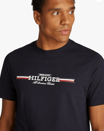 Load image into Gallery viewer, Tommy Hilfiger Mens Hilfiger Ches Stripe Tee Shirts
