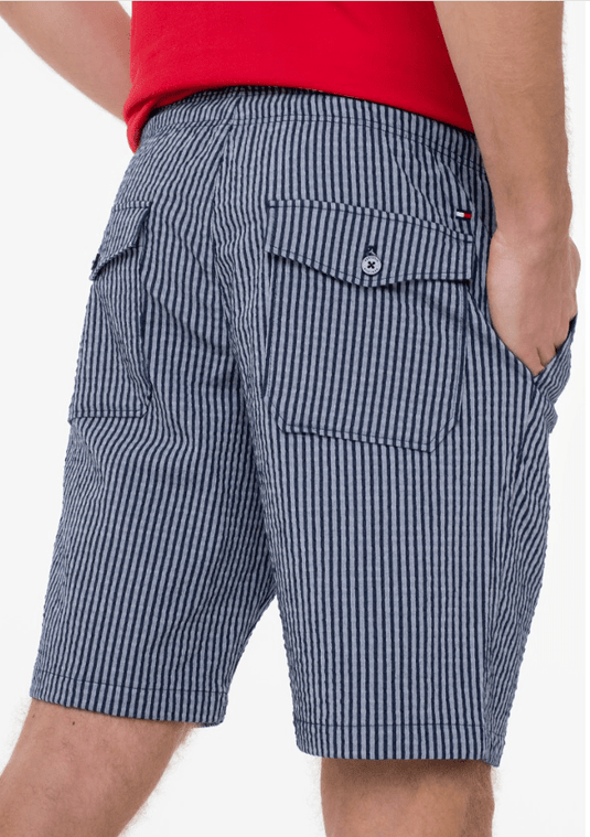 Tommy Hilfiger Mens Relaxed Tapered Harlem Fit Stripe short