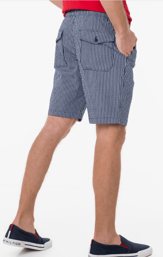 Tommy Hilfiger Mens Relaxed Tapered Harlem Fit Stripe short