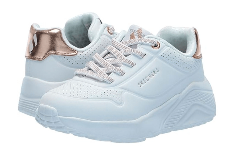 Load image into Gallery viewer, Skechers Kids UNO Lite Metallic Mode Air Cooled Memory Foam Shoes
