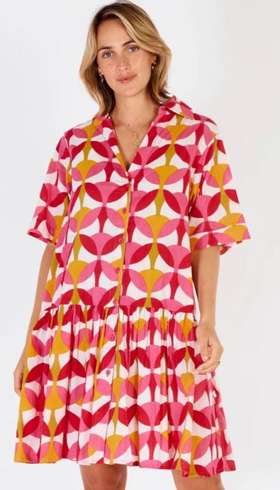 Ibisa Womens Phoenix Button Dress