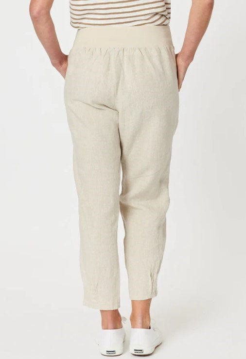 Gordon Smith Womens Sarah Rib Waist Linen Pant