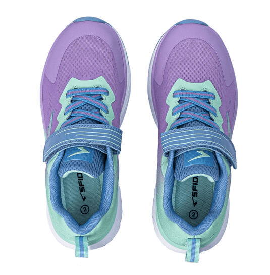 Sfida Kai Girls Runner V Strap Lilac/Mint Shoes