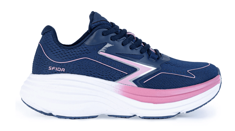 Load image into Gallery viewer, Sfida Cruze Womens Runner Lace Up - Light Navy/Pink Shoes
