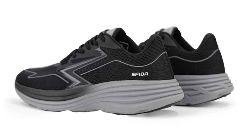 Load image into Gallery viewer, Sfida Cruze Mens Runner Lace Up - Black/Grey Shoes
