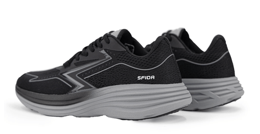 Sfida Cruze Mens Runner Lace Up - Black/Grey Shoes